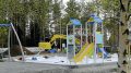 Sampantien leikkipuistossa Martinniemessä ovat työt käynnissä kuten myös Asemakylän ja Kirkonkylän kunnostettavissa leikkipuistoissa.