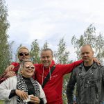 Sipe Å -yhtye oli iloinen päästessään esittämään omaa tuotantoaan liveyleisön edessä. Kuvassa vasemmalla Johan Andreassen, keskellä Oku Pellinen, oikealla Matias Haapaniemi ja edessä laulaja-lauluntekijä Sipe Åqvist. Kuvasta puuttuu yhtyeessä mukana oleva Mika Kainua.