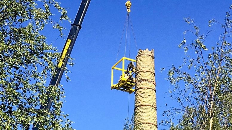 Santaholman sahan piippu purettiin kesällä 2019.