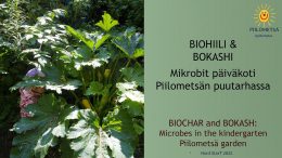 Päiväkoti Piilometsän voittoisa työ käsitteli mokrobeja päiväkodin puutarhassa. Bokashi tarkoittaa eloperäistä ainesta, joka on fermentoitu eli käytetty kompostointia varten. Se on käynyttä biomassaa, usein kotitalouksien tuottamaa biojätettä, josta on tarkoitus valmistaa multaa.