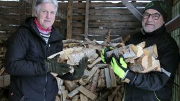Kari Kaleva ja Pekka Vehkaperä ovat tehneet polttopuita jo vuosikymmeniä. He olivat asiantuntijoina metsäkeskuksen webinaarissa antamassa ohjeita polttopuiden tekoon. Miehet rohkaisevat puulla lämmittäjiä terveellisen hyötyliikunnan eli halonhakkuun pariin. (Kuva; Teea Tunturi)