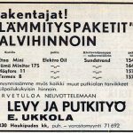 Öljylämmitys asennettiin useimpiin omakotitaloihin 50 vuotta sitten. Ilmoitus Rantapohjassa 22.2.1973.