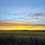 Auringonlaskun aikaan Tyrnävän lakeuksilla. Kuva: Miika Sormunen