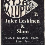 Tämä oli varmaankin kova juttu Iissä. Väkeä tuotiin rockibusseilla Oulusta asti. Paluu oli maksuton. Ilmoitus Rantapohjassa 22.11.1979.