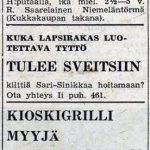 Töitä tiedusteltiin ja niitä oli tarjolla Rantapohjassa 10.1.1974.