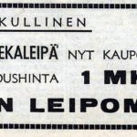 Iin sekaleipä oli varmastikin maukas tuote. Sen sai markalla tarjouksesta. Ilmoitus Rantapohjassa 14.2.1974.