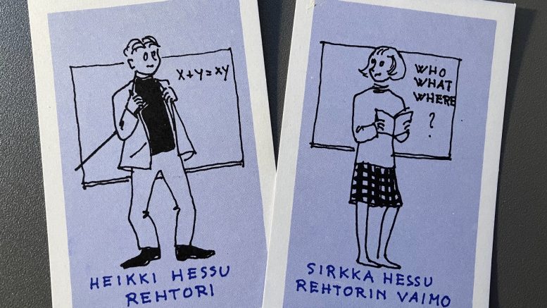 Haukiputaan lukion rehtori Heikki Seppälä ja vaimonsa Sirkka olivat yksi partiolaisten julkaisemien pelikorttien pariskunnista.