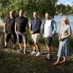 Haukiputaan vierasvenesatama ry:n takana ovat kotiseuturakkaat Seppo Pekkala, Pekka Kokko, Lauri Kortesalmi, Juha Paananen ja Johanna Rahkola.