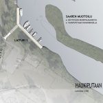 Vaiheessa yksi alueelle rakennetaan viiden venepaikan vierasvenesatama ja alueen edustalla olevaa saarta muotoillaan, sillä suunnitelmien toisessa vaiheessa on tarkoitus jatkaa laituria saaren päälle. Kuva: Juha Paananen/Arkkijussi