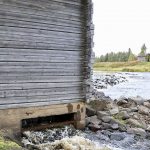 Myllyn pato Kiiminkijoessa.