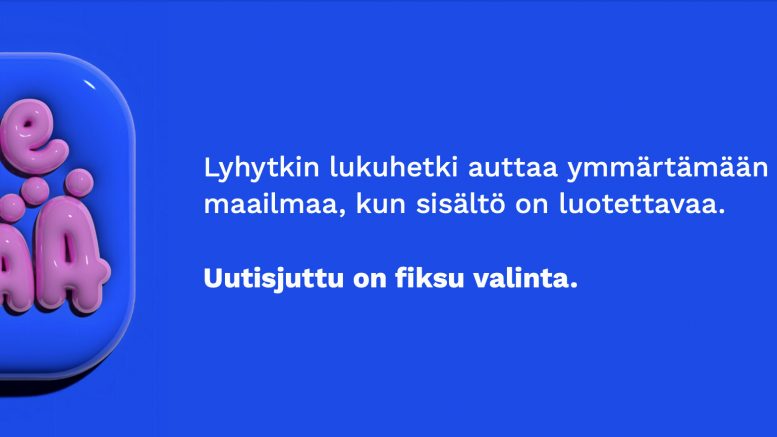 Lukutaitopäivänä nostetaan esiin sitä, että säännöllinen lukeminen, vaikka lyhytkin, vahvistaa lukutaitoa.