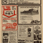 Joulun lähestyminen näkyi Rantapohjan etusivulla 12.12.1974. Ilmoittajaksi olivat innostuneet myös oululaiset toimijat.