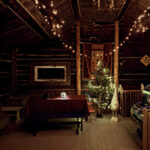 Jouluvalot ja -koristeet loivat tunnelmaa.