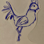 Päättävä kukko -kuvan piiri Emilia Leiviskä.