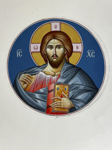 Kuva Kristus Kaikkivaltias -ikonista.