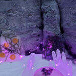 Lapset ja aikuiset tekivät yhdessä upeita jääteoksia.