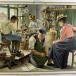 Vanha opetustaulu ”Suutarit”.