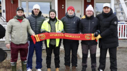 Kellon Työväen Urheilijoiden jalkapallojaosto järjestämissä pilkkikisoissa oli hyvä tunnelma kelista huolimatta. Kuva: Anu Kauppila