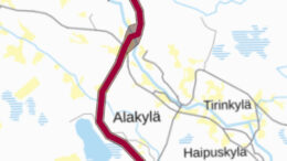 Vetyputken reitti Rantapohjan alueella Oulussa. Kuva: Gasgrid