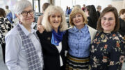 Ilona Suppanen, Paula Hellén-Toivanen, Eija Ojala ja Mirja Vehkaperä korostivat Kiimingin Marttojen 60-vuotisjuhlassa toiminnan yhteisöllisyyttä sekä arjen taitojen merkitystä. Kuvat: Teea Tunturi