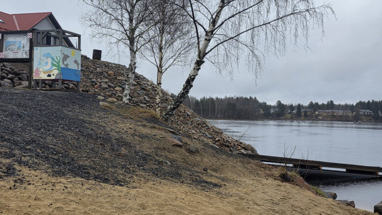 Haukiputaan Niemeläntörmällä asuva Esa Illikaisen rantatörmän kunnostus keskeytettiin rakennusvalvonnan toimesta.