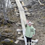 Pohjois-Iin kyläyhdistyksen kyläpäällikkö Anita Sievänen vieraili tornissa.