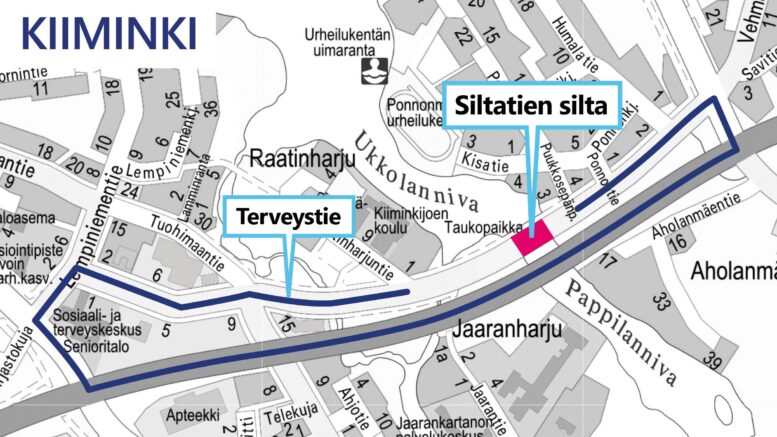 Kiiminkijoen ristikkosilta Kiimingin Siltatiellä suljetaan ajoneuvoliikenteeltä sillan pintarakenteiden uusimisen ajaksi 1.6. Kuva: Oulun kaupunki